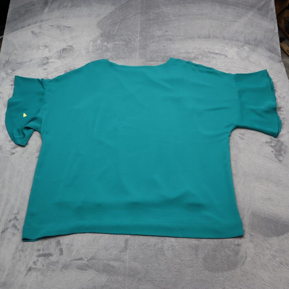 J.Jill Wearever Collection Shirt Womens XL Teal Round Neck Ruffle Sleeve Top NEW - Picture 12 of 16
